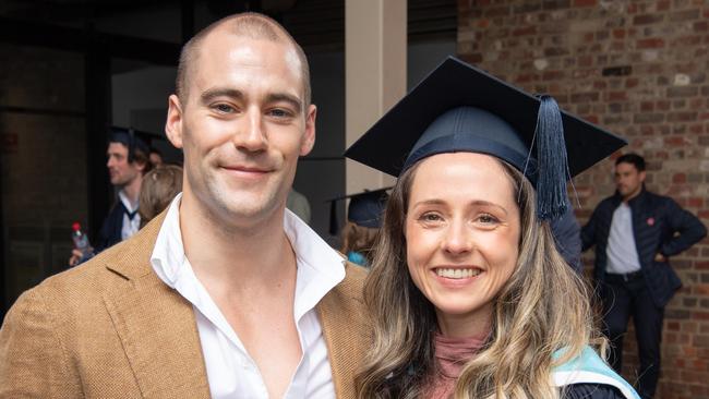 Adam Berizzi and Stacey Vas celebrate graduation. Picture: Brad Fleet