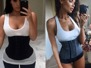 Kim Kardashian on X: On set using my @premadonna87's waist trainer before  I shoot! #premadonna87 is my fave! @pre_shop #waistgangsociety   / X