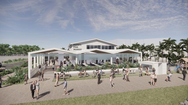 Artist impression of the redevelopment of Peter’s Fish Market at The Spit.