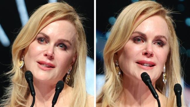 Nicole Kidman breaks down onstage at Palm Springs International Film Awards.