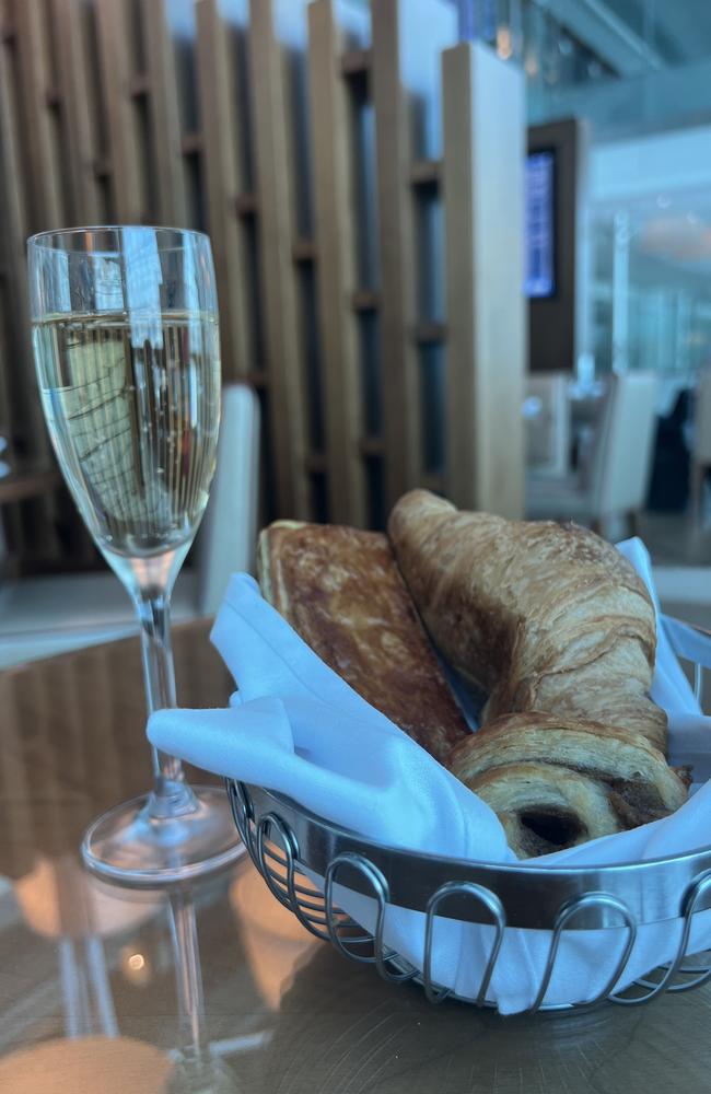 a Moet &amp; Chandon Imperial Brut Champagne and fresh pastries. Picture: news.com.au