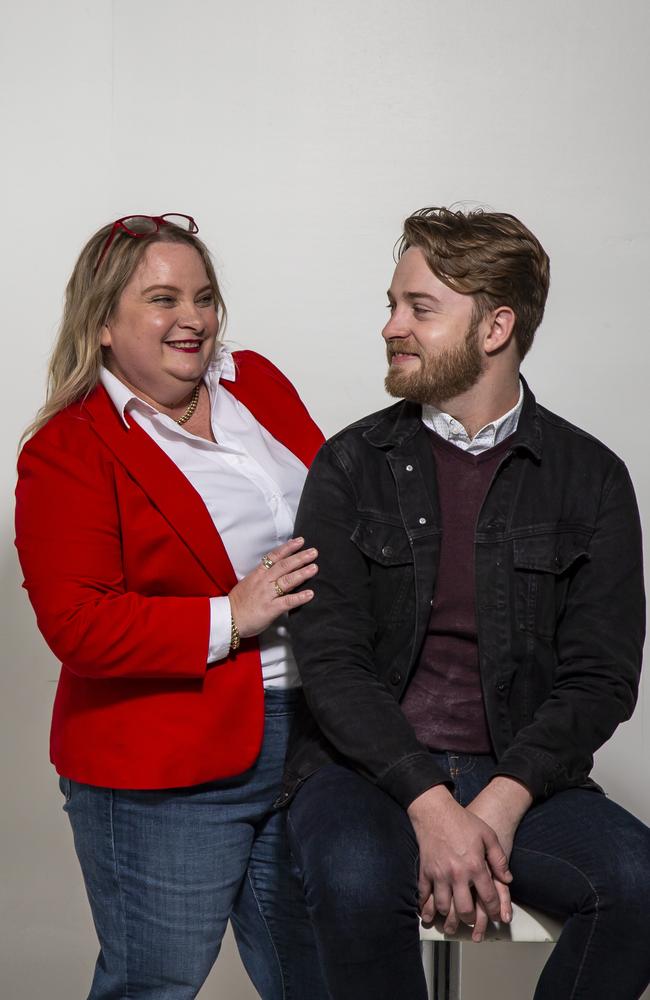 Juanita Wheeler, 45, with son Joseph, 27. Photo: Mark Cranitch.