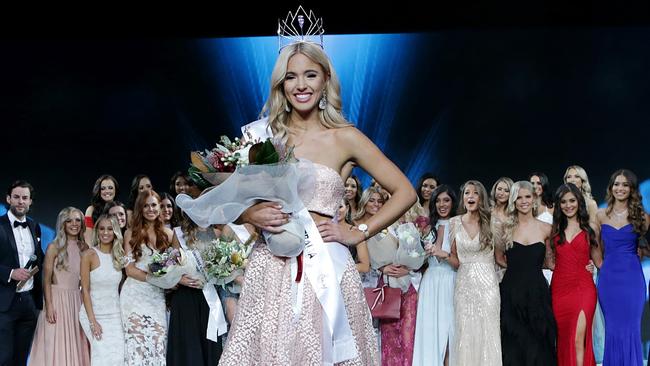 Olivia Rogers competing in Miss Universe Australia. Picture: Julie Kiriacoudis