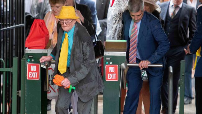 As many as 15,000 people can now head through the turnstiles at Caulfield meetings, starting with the CF Orr Stakes meeting. Picture: Jay Town