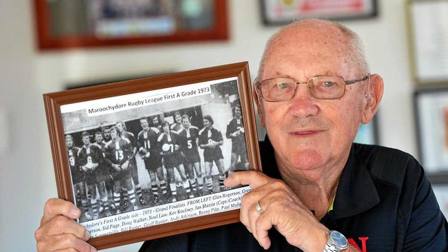 TOUGH LEAGUES: Maroochydore Swans Rugby League's original hooker, Sid Page from their 1973 team, which paved the way for the generations. Picture: Patrick Woods