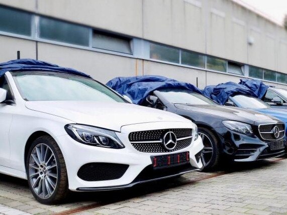 Luxury cars seized in Germany.