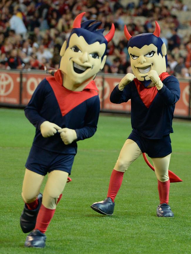 The Melbourne Demon’s mascots. The team was once called the Fuchsias.