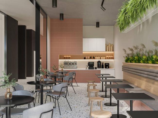 A dining area proposed for The Hub.