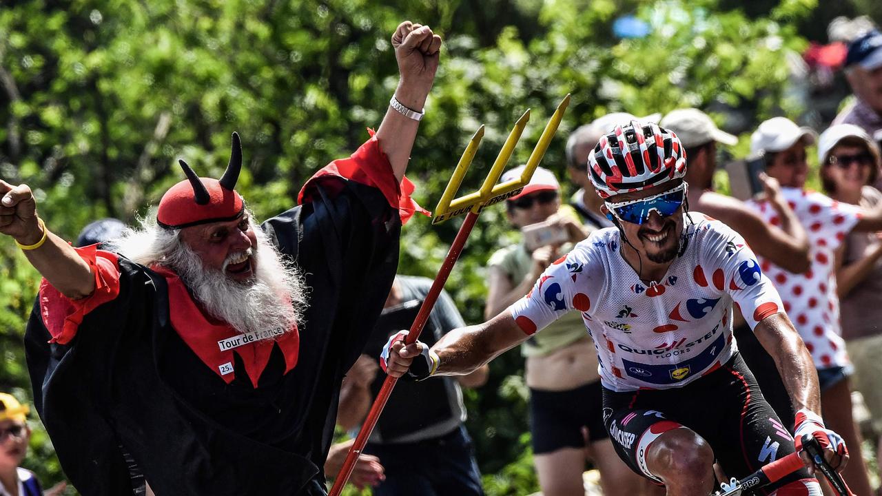 Fans are renowned for getting up close and personal at the Tour de France.