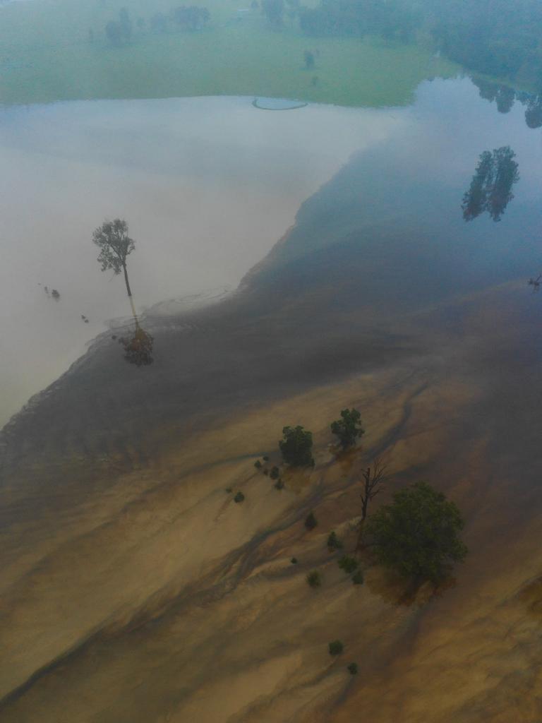 Spectacular drone footage of the flooding near Coutts Crossing as major flooding hit the area by drone photographer Sharn Domatas