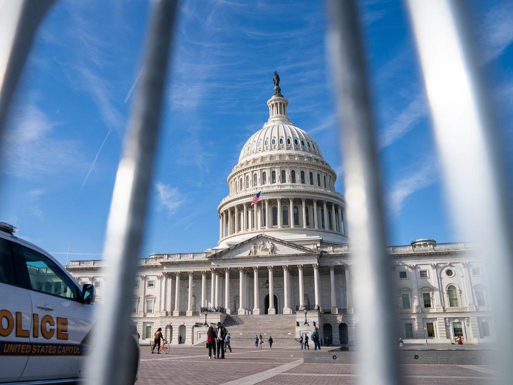 The security scare saw the Capitol closed off to visitors. Picture: AFP