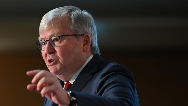 Former Australian prime minister Kevin Rudd says the Closing the Gap initiative has improved the lives of indigenous Australians. Picture: AAP