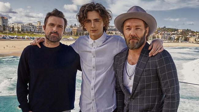The King's David Michod, Timothee Chalamet and Joel Edgerton were in Sydney this week for the Australian premiere
