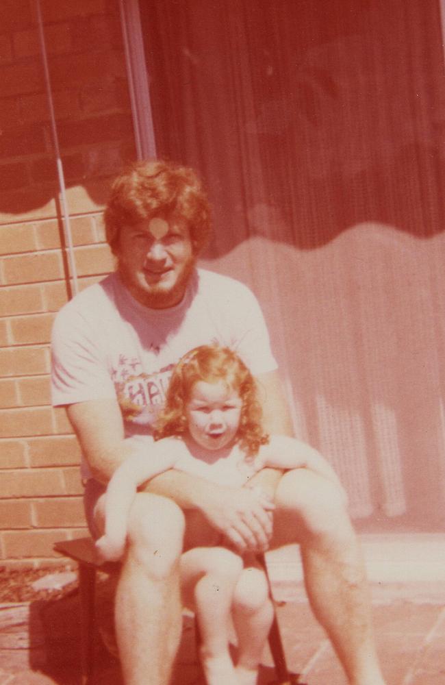 Megan Lilburn with her father as a child. Picture: Supplied.