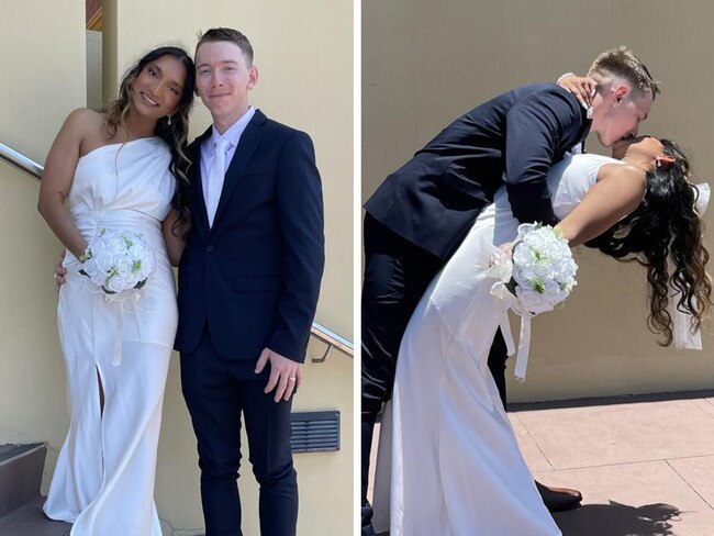 ‘Ecstatic’: Cute couple say ‘I do’ in intimate courthouse wedding