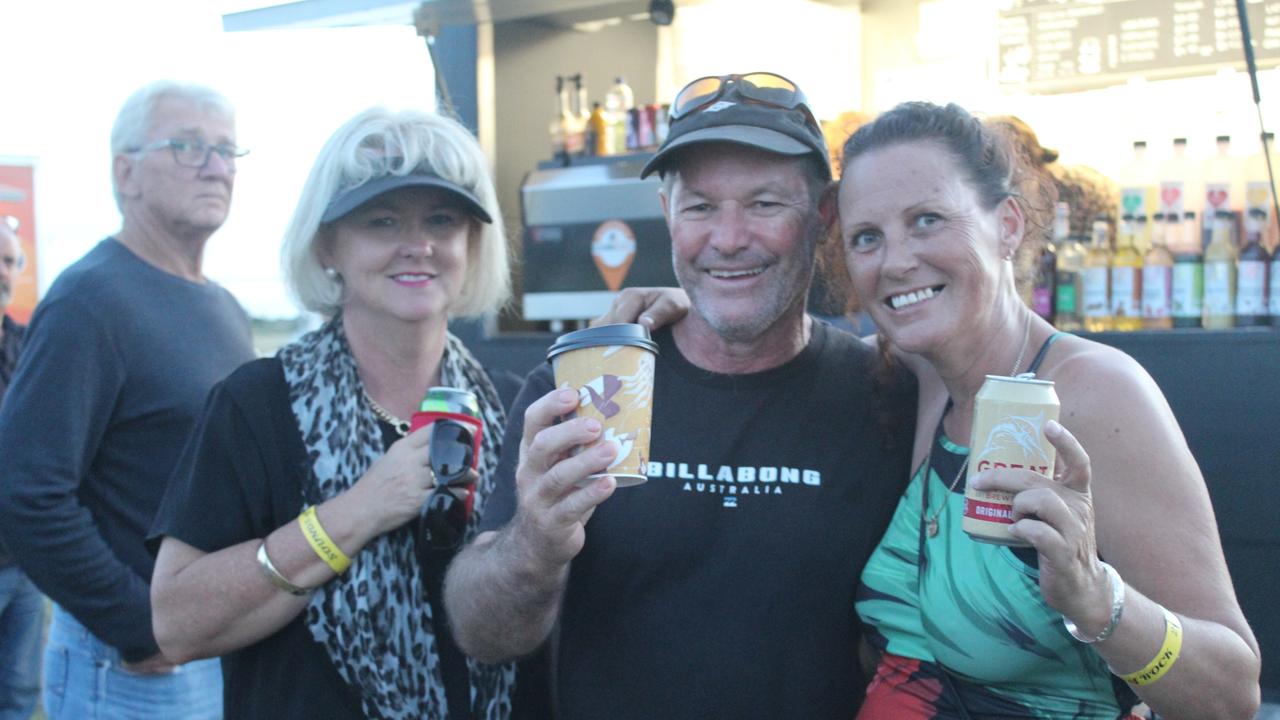 SOUNDS OF ROCK: Tracie and Bruce Richards and Tanya Kelly enjoying the festival.