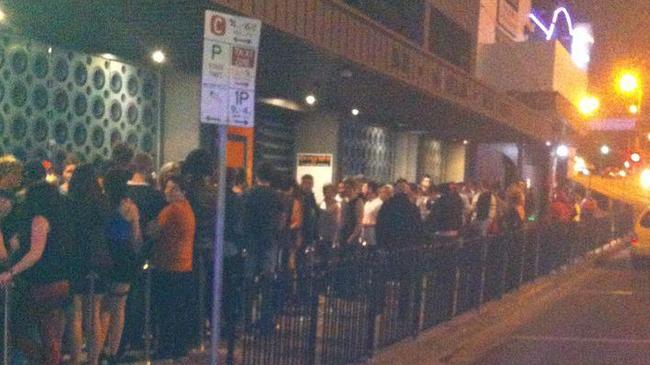 The queue to enter Orange Whip Nightclub on August 2, 2012. Picture: Jess Conti.