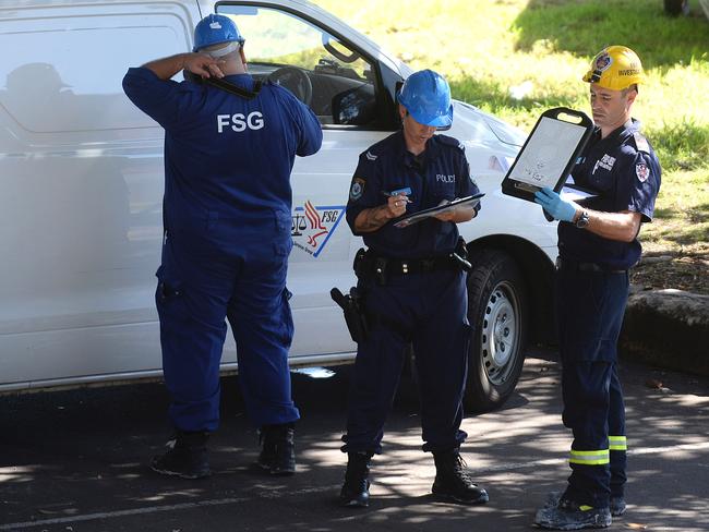 Investigations at the scene of the fire which caused hundreds of thousands of dollars in damage.