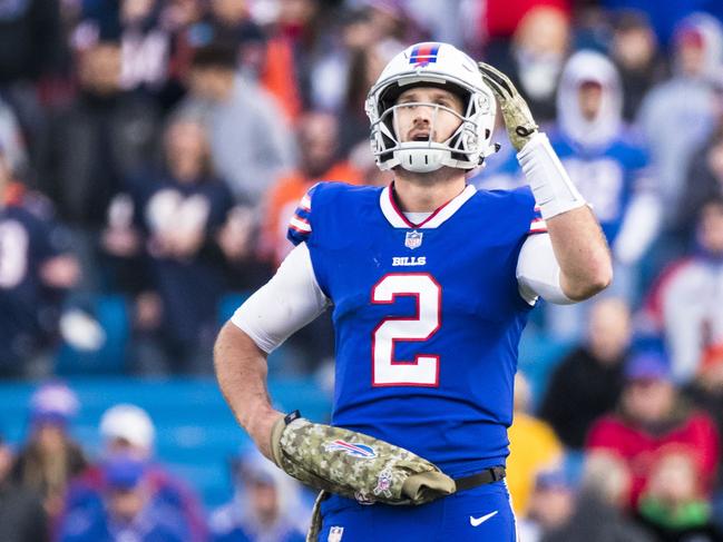 Nathan Peterman #2 of the Buffalo Bills sports a career TD-to-INT ratio of 3:12. Picture: /Getty Images