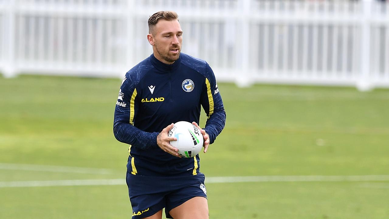 Parramatta Eels backrower Bryce Cartwright is racing the clock to be fit for Round 1. Picture: NRL Photos