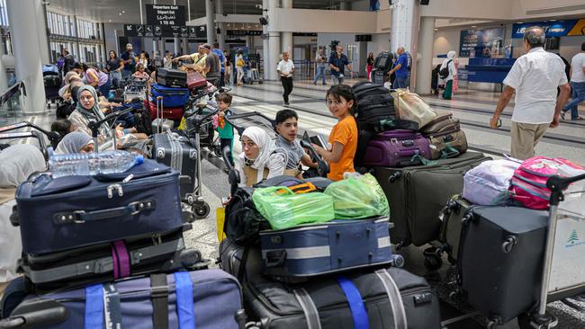 Foreign Minister Penny Wong has urged Australians in Lebanon to get out of the country immediately, warning Beirut’s airport could close with no notice. (Photo by Anwar Amro/ AFP)