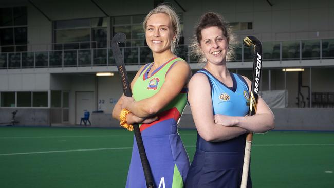 Hockey, Jean Flanagan (OHA) and Louisa Jacobson (NWG) at New Town. Picture Chris Kidd