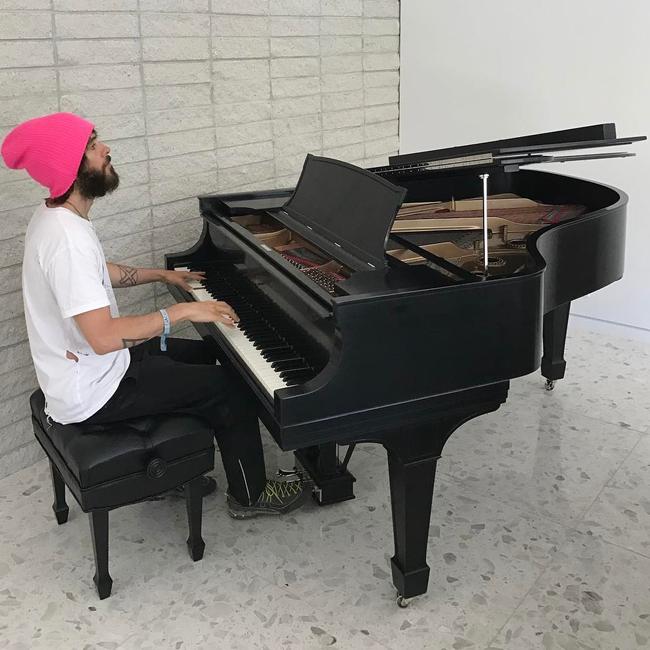 Jared Leto in his element ... “In the desert writing new songs. Thinking about the past and dreaming about tomorrow... #MarsIsComing” Picture: @jaredleto/Instagram