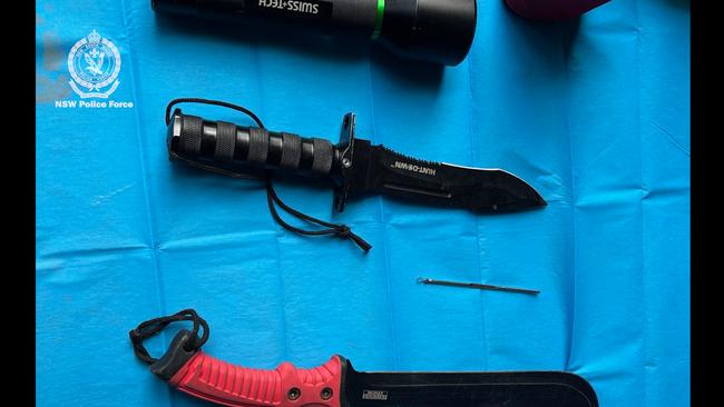 Items allegedly seized by police in connection to an alleged Mid-North Coast NSW shooting. Picture: NSW Police