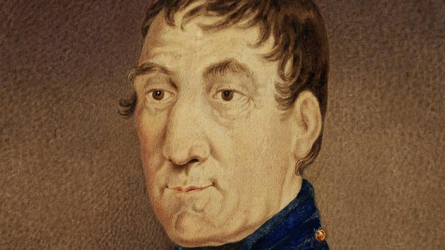 Travel - Lachlan Macquarie - Portrait of NSW Governor Lachlan Macquarie, 1822, Watercolour by Richard Read Snr. Pic State Library of NSW