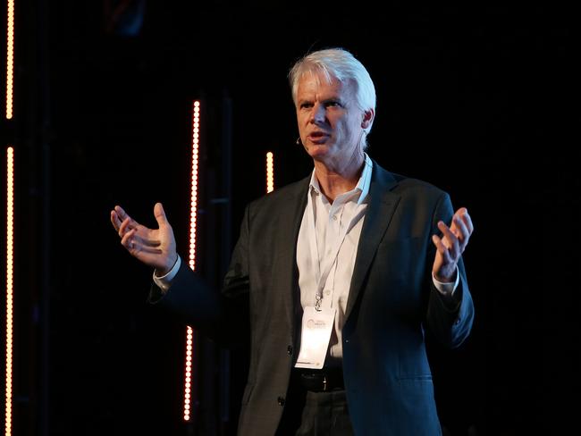 17/11/2017  Founder Cooper Investments Peter Cooper speaking at The Sohn Hearts and Minds investment conference, which brings together leading investors from Australia and around the world to share their best investment ideas to raise money for medical research. (Jane Dempster/The Australian)