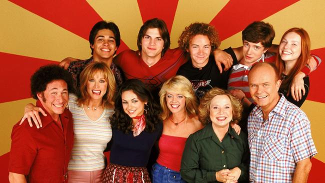 Masterson (top row, centre) shot to fame in That 70s Show.