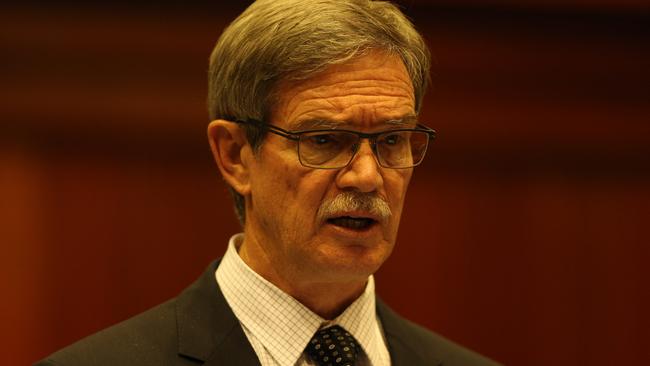Treasurer Mike Nahan delivering the 2016-17 Budget in the West Australian Parliament.