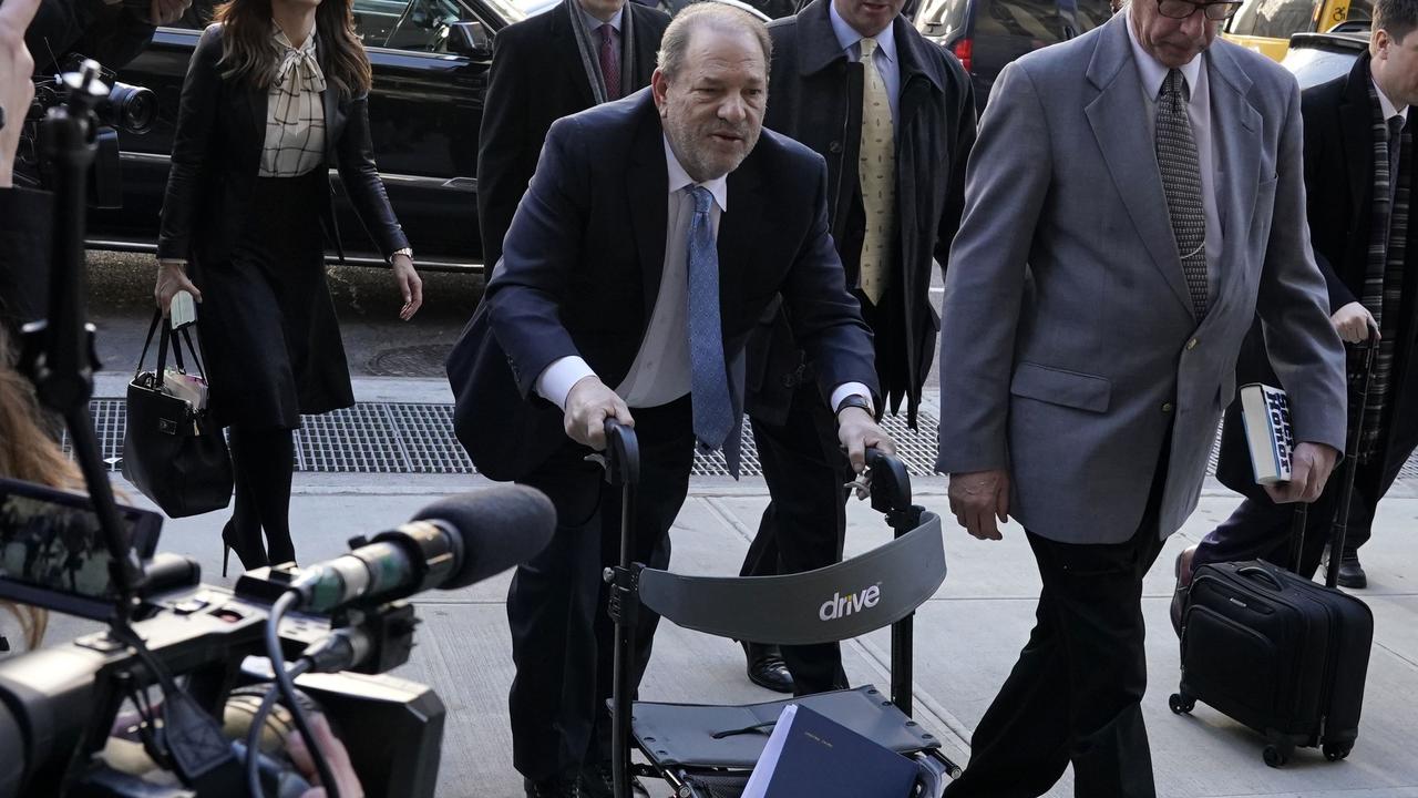 Weinstein arriving at Manhattan courthouse ahead of his trial. Picture: Timothy A. Clary/AFP