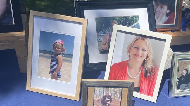 Collection of photos of victims of road crashes including two-year-old Indie Rose Brown who died when her family car came off the road in 2015. Picture: Evangeline Polymeneas