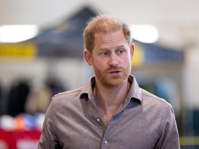 Prince Harry, the Duke of Sussex, attends the Invictus Games 2025 School Program Launch Event at Seaforth Armoury on November 18, 2024 in Vancouver, Canada. Picture: Cairns/Getty Images