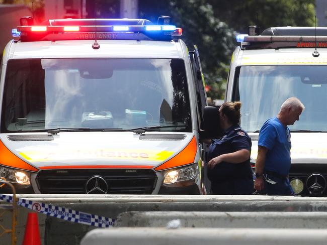 SYDNEY, AUSTRALIA: NewsWire Photos: FEBRUARY 28 2024: At 12.50pm on Wednesday 28 February 2024, emergency services were called to a building on Castlereagh Street in the Sydney CBD, following reports of a person being shot. Officers from Sydney City Police Area Command attended and found a man believed to be suffering a gunshot wound. Picture: NCA NewsWire / Gaye Gerard