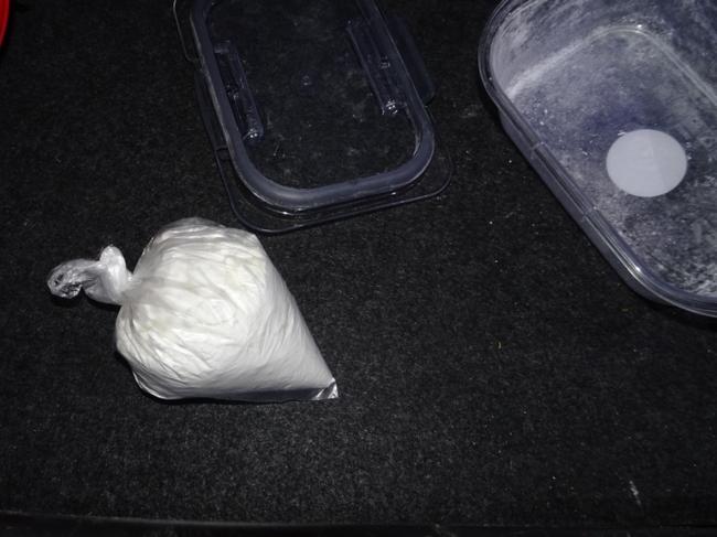 Cocaine seized during a search warrant of McCallum’s Gungahlin home in August 2018.