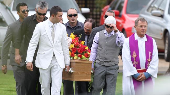 Vince Focarelli at the funeral of his father Giuseppe.