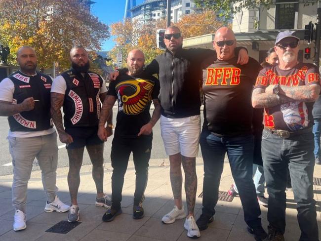 The get together over lunch came amid Fahey patching over to the Hells Angels this week.