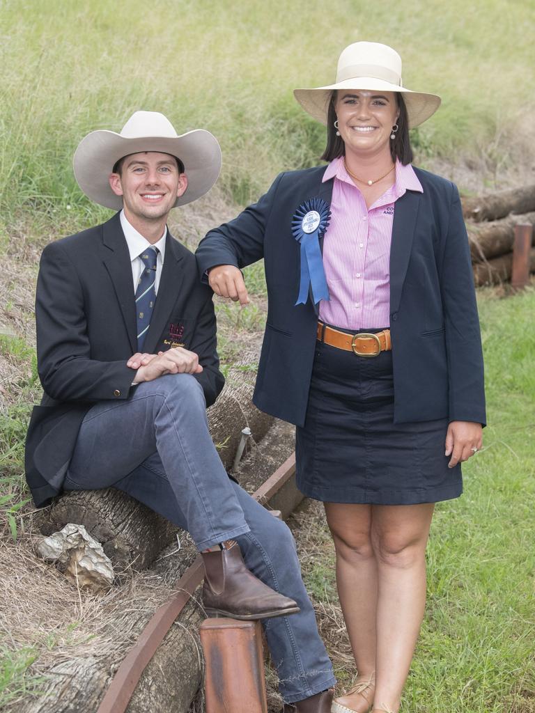 Harry Stewart, runner up and Brianna Barron, rural ambassador. Toowoomba Royal Show. Saturday, April 1, 2023. Picture: Nev Madsen.