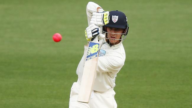 Nic Maddinson found form against the pink ball on Monday.
