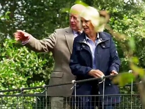 King Charles and Queen Camilla are shown in private moments in a new documentary. Picture: Supplied