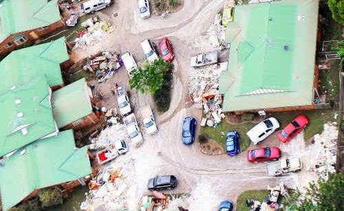 An aerial shot of Mi-Hi Grove on Haig Street at Brassall. . Picture: Rob Williams