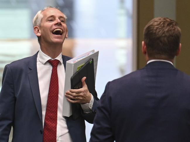 CANBERRA, Australia - NewsWire Photos - August 13, 2024: Minister for Skills and Training of Australia, Andrew Giles during Question Time at Parliament House in Canberra. Picture: NewsWire / Martin Ollman