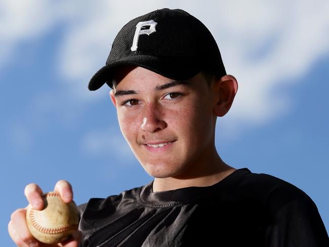 Baseballer Jonah Sutherland-Stowers 13, pictured at Andrews fields in Cranebrook, is this weeks Junior Sports Star