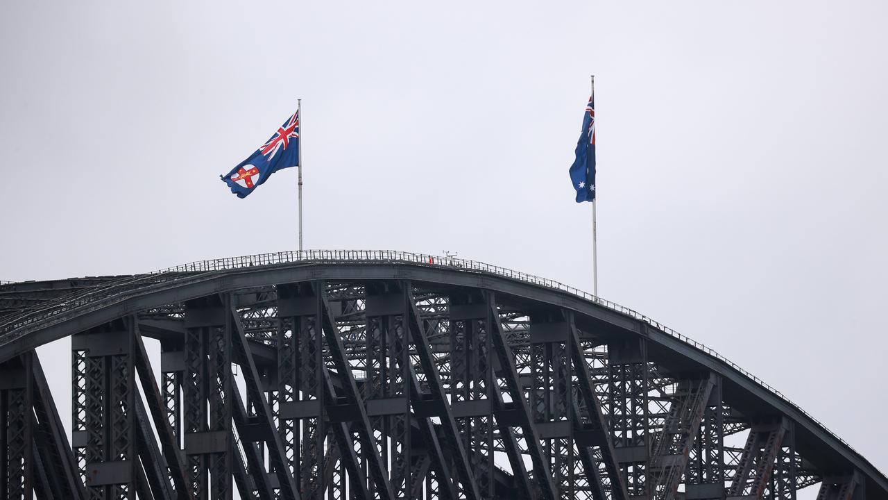 A $25 million price tag has been floated to add the Aboriginal flag to the iconic Sydney structure. Picture: Justin Lloyd