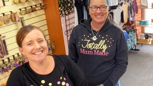 Dannielle Murfet and Chantelle Slocombe, co-founders of Totally Mum Made, which has opened a boutique at 181 Charles St, Beauty Point. Picture: Supplied