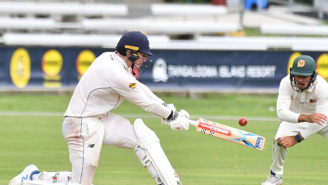 Valley batsman Hugh Weidgen on his way to a hundred just before Christmas. Picture, John Gass