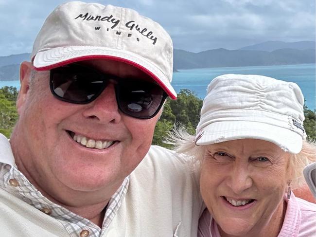 Peter Choquenot and his wife Leonie Poulton, who were trapped in NewCaledonia amid the unrest.  Picture: facebook