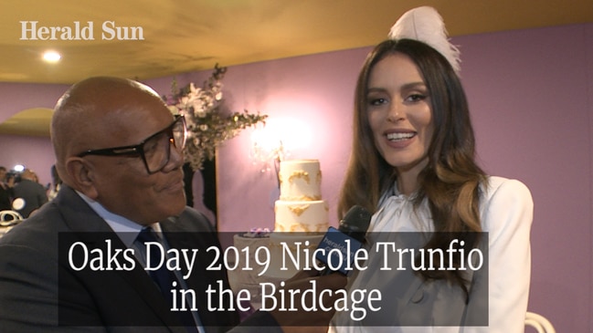 Oaks Day 2019 Nicole Trunfio in the Birdcage